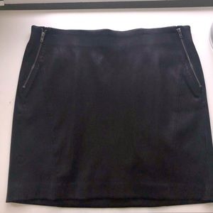 Theory Leather Mini Skirt